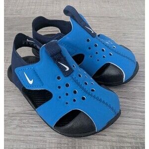 Nike Sunray Protect 2 Sandals Shoes Signal Blue Leather 943827-403 Boys Sz 5C